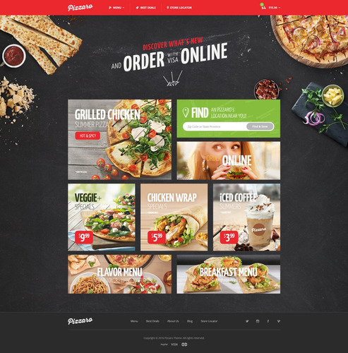 Pizzaro - Comida Rápida & Restaurante Tema E-commerce