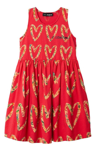 Vestido Griselda Desigual Niña Talla 5/6 Corazones