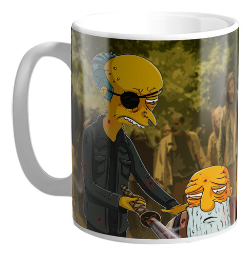 Taza De Plástico The Simpsons Walking Dead Hallowen
