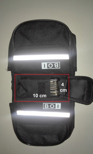 Bolsa Mini Alforjas Para Cuadro De Bicicleta 12850 Negro