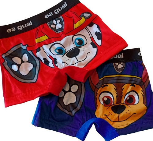 Pack 2 Boxers Nene Paw Patrol Patrulla Canina Marshall Chase