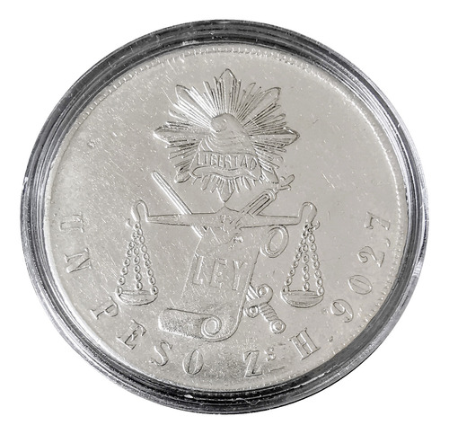 Peso Balanza Original Plata 1870 Zs Zacatecas En Su Capsula