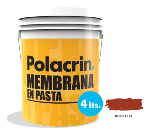 Membrana Roja Tapa Rajaduras Polacrin Envio Techos 4 Lts