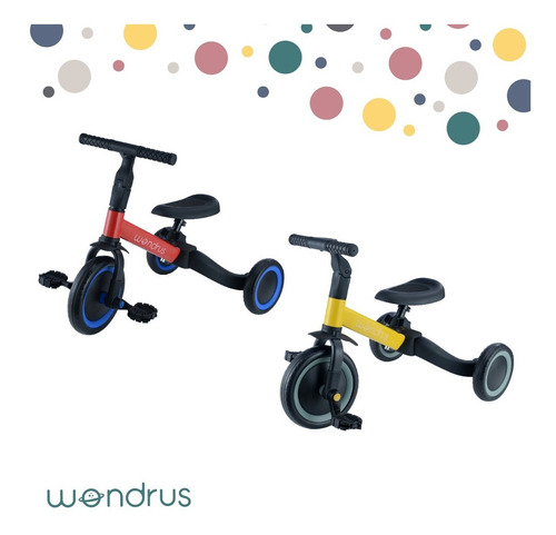 Imagen 2 de 10 de Triciclo Bicicleta Wondrus 3 En 1 Para Niños 2 Años