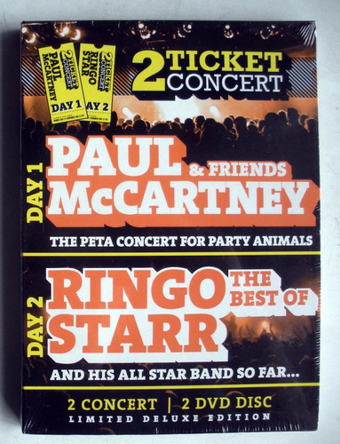 Dvd Paul Mc Cartney Peta Concert  Ringo Starr 2 Dvd Nuevo