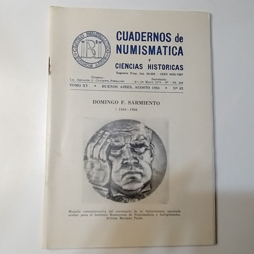 Revista Cuaderno De Numismática Tomo Xv Agosto 1988 N° 63