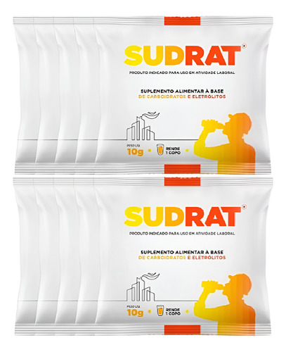100 Unid Repositor Isotônico Em Pó Sudrat 10g Hidratação