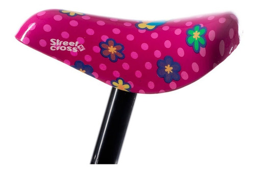 Imagen 9 de 9 de Asiento Para Bicicleta Infantil Rodada12 Street Cross Flower