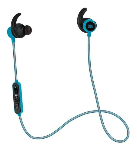 Fone de ouvido in-ear sem fio JBL Reflect Mini BT JBLREFMINIBT azul-turquesa