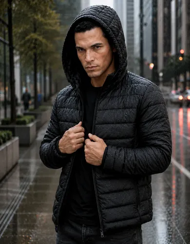 Jaqueta Puffer Bobojaco Térmico Corta Vento Impermeável Frio Preto G Liso