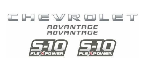 Faixa Adesivos Chevrolet S10 Advantage Emblema 2010 S10kit05