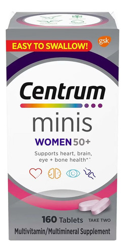 Centrum Women 50+ Minis 160 Tablet Vitaminico | Eua Original Sem Sabor