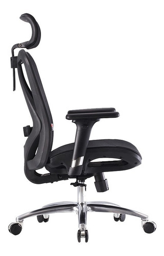 Imagen 2 de 8 de Silla Ergonómica Para Oficina Qatar Black _ Decorplas