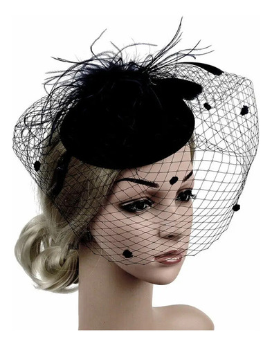 /mesh Hair Fascinator, Elegante Y Retro, Sombrero De Fiesta