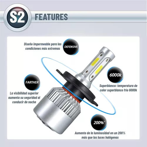 Nuevo Kit De Faros Led De 8000 Lm De Haz Alto Y Bajo/niebla