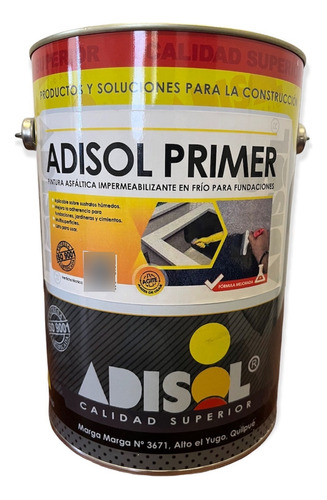 Adisol Denso Impermeabilizante Asfáltico Tineta 18lt