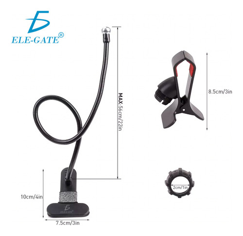 Soporte Universal Flexible Para Celular Para Cama O Mesa Blanco