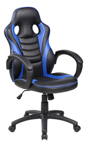 Silla Gamer Azul Ergonomica Para Escritorio Diseñada En Eco-cuero Marca Zeyrum Colombia 