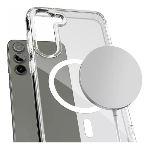 Carcasa Magsafe Transparente C/cargador P/samsung Galaxy
