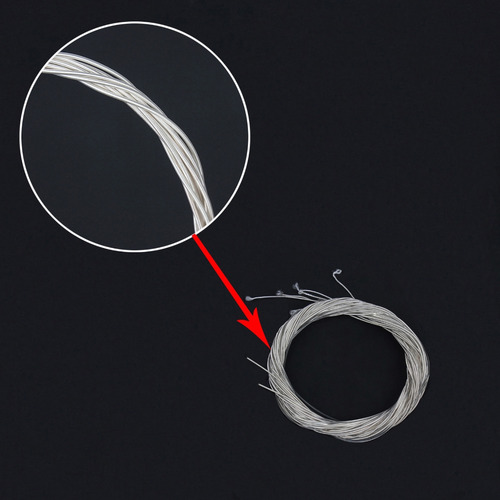Cordas De Nylon Transparente Banhado A Prata Em Liga De Cobr
