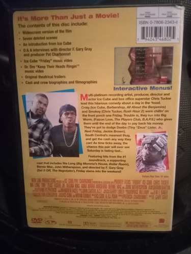 Dvd Friday Ice Cube Chris Tucker Película Funcionando Al 100