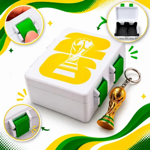 Case Porta Figurinhas Copa Do Mundo 2026 Maleta Estojo Organizado...