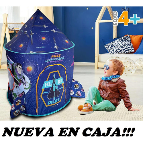 Casa De Campaña Infantil Buzz Lightyear Nave Apache En Caja Azul (Usado)