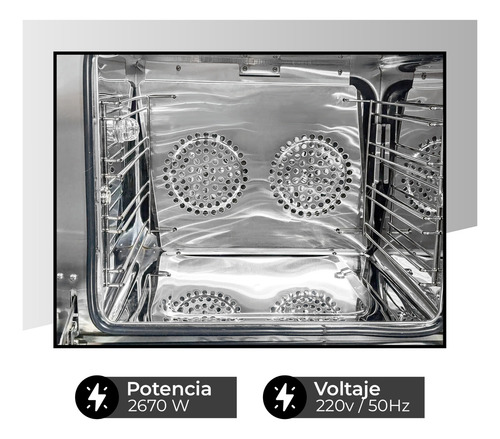 Horno Convector Electrico Ascada H600 4 Bandejas 44x32