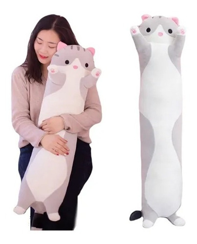 Imagen 5 de 7 de Gato Peluche Almohada Felpa Relleno Algodón Para Abrazarlo