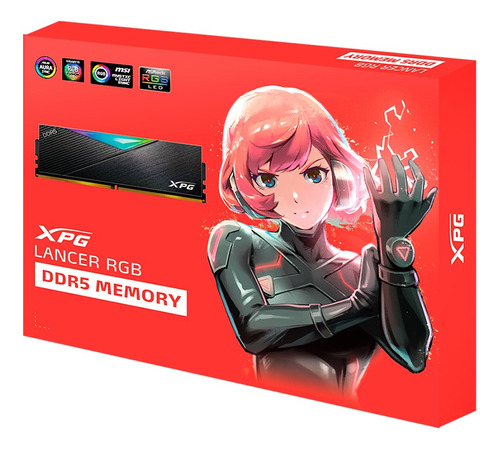 Memoria Ram Pc Xpg Lancer Ddr5 32gb 7200mt/s Negro (2x 16gb)