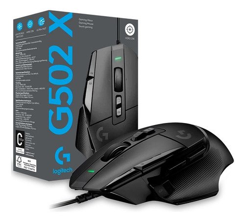 Logitech G502x Mouse Gaming Negro