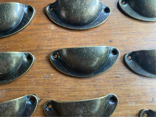 Imagen 6 de 9 de Herraje Empabonado Metálico Para Mueble Antiguo Fichero Etc
