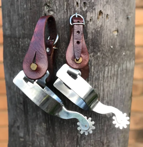 comprar Espora Quarto De Milha Inox Com Correia Doma Par Cutucadeira