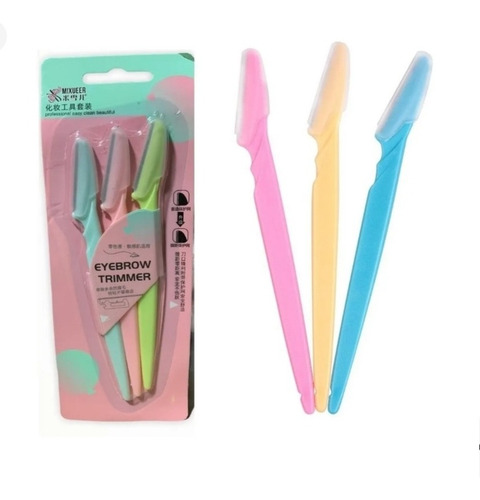 Imagem 6 de 7 de Lâmina De Sobrancelha Feminina Dermaplaning Kit C/3 Navete