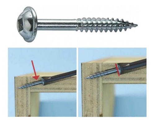 Tornillos Kreg 8# 1 ¼ O 1 ½ X 100 Unidades