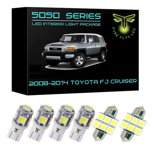 Fyre Flys 8 Luz Led Interior Blanca Para Toyota Fj Cruiser