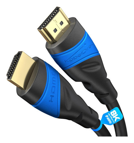 Cable Hdmi 8k 4k - 0,5 Pies - Con Blindaje A.i.s - En Aleman