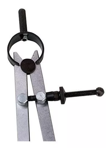 ZLKSKER 6 Inch Adjustable Lockable Steel Divider Wing Leather Compass by 