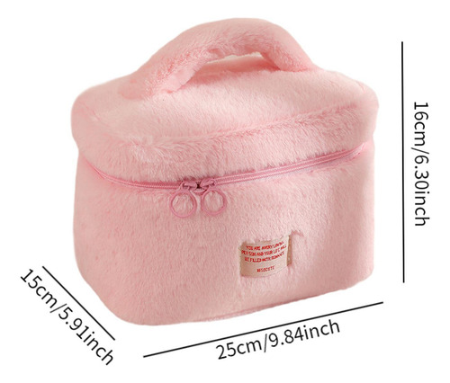 Bolsa De Maquillaje De Felpa, Bolsa De Artículos De Tocador