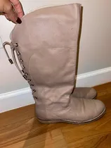 Comprar Bota En Cuero Caña Alta Color Natural Talle 40 Ricky Sarkany