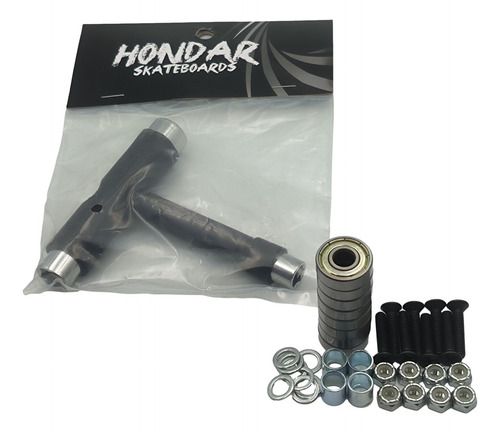Llave Para Skate Penny + Rodamientos Abec7 + Set De Pernos