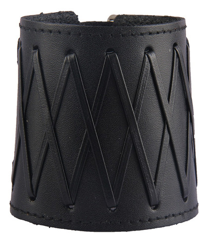 Muñequeras Y Brazalete De Cuero Gótico Punk Rock, 2 Unidades