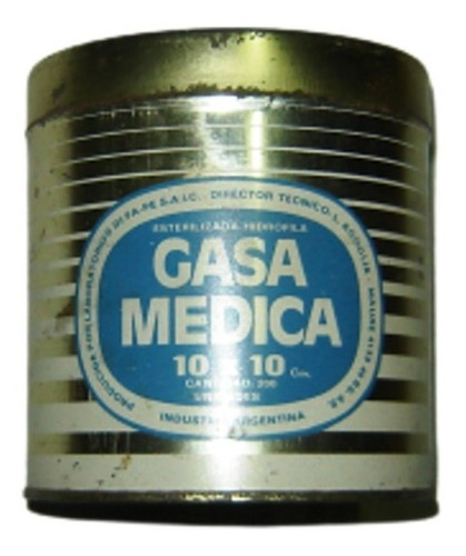 Antigua Lata Gasa Medica Vacia