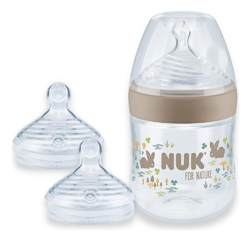 Set Recien Nacido Nuk Mamadera 150ml Y Tetinas De Silicona