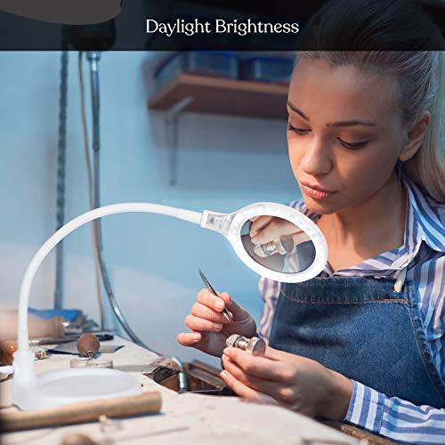 Lightview Pro Flex 2 In 1 Magnifying Desk Lamp, 2.25x L...