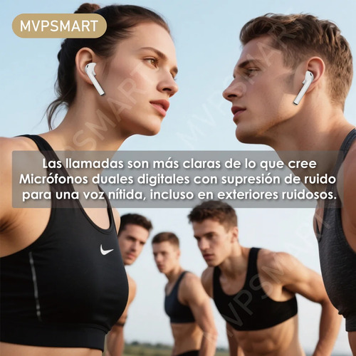 2 Juegos De Audífonos In-ear Bluetooth Inalámbricos Para iPhone Y Android Mvpsmart R10 Blanco