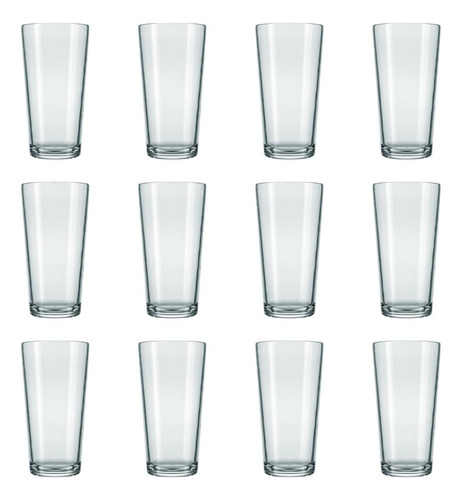 Vaso Para Refresco De Vidrio 264 Ml Kit X12 Bar Nadir