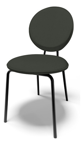 Cadeira Para Sala De Jantar Cozinha Évora Linho Verde Musgo