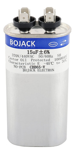 Bojack 15 Uf ±6% 15 Mfd 370v/440v Cbb65 Condensador De Arran