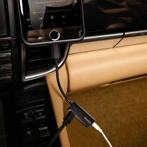 Imagen 8 de 9 de Adaptador Auxiliar 3.5mm Y Carga Para iPhone L32 - Baseus